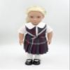 18 inch Doll Outfit-School Plaid Jumper Include Blouse and Hair Accessory/Add on Option: Sock and Shoe (Doll is not Included) (Split Jumper Only, Plaid 91) view 2