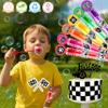 Checkered Flag Party Favors for Kids  24PCS Racing-Themed Mini Bubble Wands, Great for Birthday Supplies, Pinata Fillers, Goodie Bags & Classroom Rewards view 2