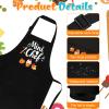 XLSXEXCL Kids Apron and Chef Hat Set, Mini Chef Funny Apron Adjustable Kitchen Apron for Boys and Girls for Cooking Baking Painting and Training (Black) view 3