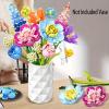 865pcs Flower Building Set, DIY Building Block Flower Bouquet, Beautiful Ornaments, Creates a Cozy Atmosphere with Colorful Artificial Bouquet view 2