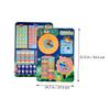 SHOWERORO 1set Boys and Girls Learning Calendar Toy Fun Clock and Recognition for Early Education Bright Colors Rotatable Hands for Preschool and Kindergarten view 2