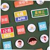SHOWERORO 1set Boys and Girls Learning Calendar Toy Fun Clock and Recognition for Early Education Bright Colors Rotatable Hands for Preschool and Kindergarten view 3