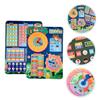 SHOWERORO 1set Boys and Girls Learning Calendar Toy Fun Clock and Recognition for Early Education Bright Colors Rotatable Hands for Preschool and Kindergarten view 4