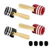 TGCWENG 4Pcs CNC Aluminum Alloy RC Heatsink Bullet Plug Connectors with Grips for 1/10 RC Crawler Car (4mm) view 1