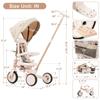 Kids' Tricycles7-in-1 Baby Tricycle - Foldable Toddler Tricycle with Adjustable Parent Handle Removable Pedal Canopy and Guardrail - Push Bike for Kids 12-72 Months (Light Brown) view 2