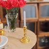 1 Pc Dollhouse Mini Faux Candle Holder Decor Model Miniature Scene (Gold) view 1