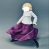 1/12 Scale Female Clothes, 1/12 Purple Bustier Dress with Built-in Wire for Shaping at The Hemline, Maxi Skirt Clothing Costume for 6-inches Girl Female Action Figure Body view 1