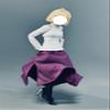 1/12 Scale Female Clothes, 1/12 Purple Bustier Dress with Built-in Wire for Shaping at The Hemline, Maxi Skirt Clothing Costume for 6-inches Girl Female Action Figure Body view 3