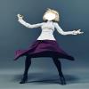 1/12 Scale Female Clothes, 1/12 Purple Bustier Dress with Built-in Wire for Shaping at The Hemline, Maxi Skirt Clothing Costume for 6-inches Girl Female Action Figure Body view 4