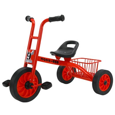 Kids Tricycle for Ages 3-8, Adjustable Seat Kids Trike, Preschool Daycare Toddler Tricycle Bike with Rubber Wheels and Storage Basket, Gifts and Toys for Boys and Girls