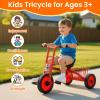 Kids Tricycle for Ages 3-8, Adjustable Seat Kids Trike, Preschool Daycare Toddler Tricycle Bike with Rubber Wheels and Storage Basket, Gifts and Toys for Boys and Girls view 2