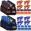 8 Sets Tactical Vest Kit for Nerf Party Supplies Favor, with 8 Toys Foam Dart Guns, 160 Soft-Tip Darts, 8 Protective Goggles & Masks, Wristbands  for Boys Birthday Party view 1