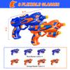 8 Sets Tactical Vest Kit for Nerf Party Supplies Favor, with 8 Toys Foam Dart Guns, 160 Soft-Tip Darts, 8 Protective Goggles & Masks, Wristbands  for Boys Birthday Party view 3