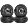 115mm 1.9 inch RC Track Rubber Tire and Aluminum Beadlock Wheel Rock Set 12mm Hex for Most RC 1/10 Track Vehicle Tube Rack Car Such as TRX-4 D90 D110 TF2 Tamiya CC01 Axial 90047 SCX10III R241 (R241D) view 1