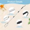 Yuuchoringee 2 Pack Sand Sifter,Beach Shark Tooth Sifter,Shell Scooper for Beach Dipper Scoop with Long Adjustable Handle Shovel Tool for Picking Up Shells,with Two Bags view 2