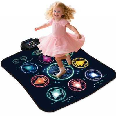 romrex Interactive Dance Mat for Kids, Portable Music Play Mat Toy Gift for Girls Boys Ages 3-12, Great for Coordination & Family Game Play, 3 Fun Modes with Piano & LED Lights & 7 Adjustable Volumes