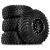 115mm 1.9 inch RC Track Rubber Tire and Aluminum Beadlock Wheel Rock Set 12mm Hex for Most RC 1/10 Track Vehicle Tube Rack Car Such as TRX-4 D90 D110 TF2 Tamiya CC01 Axial 90047 SCX10III R241 (R241C) view 1