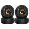 115mm 1.9 inch RC Track Rubber Tire and Aluminum Beadlock Wheel Rock Set 12mm Hex for Most RC 1/10 Track Vehicle Tube Rack Car Such as TRX-4 D90 D110 TF2 Tamiya CC01 Axial 90047 SCX10III R241 (R241A) view 1