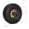 115mm 1.9 inch RC Track Rubber Tire and Aluminum Beadlock Wheel Rock Set 12mm Hex for Most RC 1/10 Track Vehicle Tube Rack Car Such as TRX-4 D90 D110 TF2 Tamiya CC01 Axial 90047 SCX10III R241 (R241A) view 2