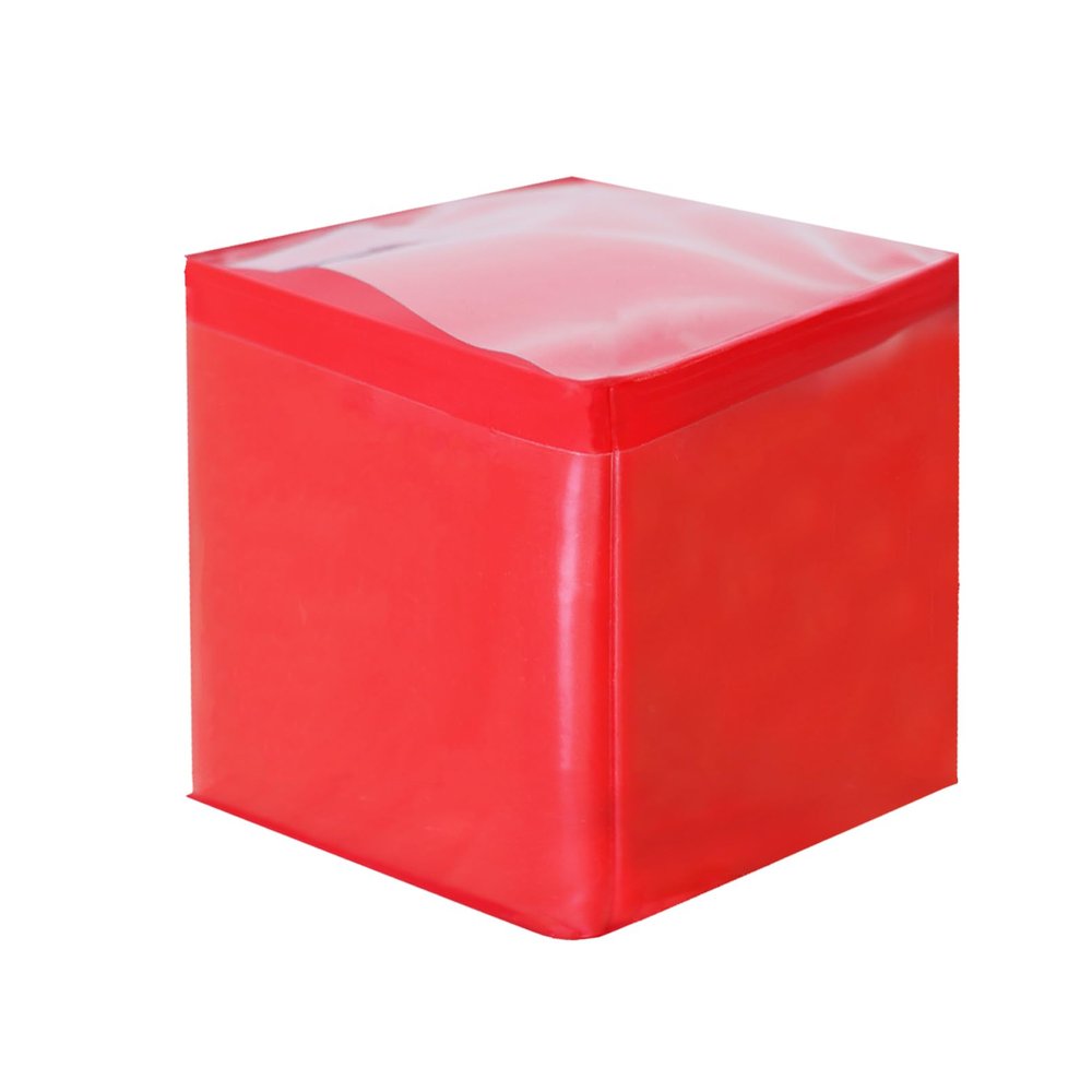 HOOJOJO DIY Pocket Dice Cube Toy Inserted Cards Foam Dice Set Educational Toys for Classroom Teacher Teaching Learning Cube Soft Dice (4 Inch) (Red)