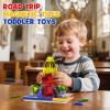 WMXDU Mini Magnetic Tiles with Iron Case, Magnetic Building Toys Kid's Travel Essential Portable Creativity On-The-Go Magnet Blocks STEM Travel Toys for Toddler Boys Girls Ages 3+, 26-Piece view 4