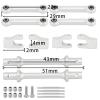 Compatible with Losi for Mini for LMT for Monster Truck 1/18 RC Car Upgrade Parts Aluminum Alloy Front and Rear Anti-Tilt Rod Bar Set RC Tie Link Rods(Silver) view 2