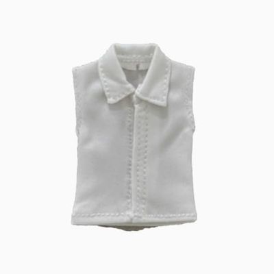 1/12 Scale Male Clothes, Sleeveless Shirt & Pants Set for 6-inches Man Action Figure Body Doll, 1/12 Boy Figure Business Suit Clothing Outfit (White Sleeveless Shirt)