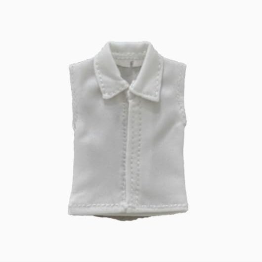 1/12 Scale Male Clothes, Sleeveless Shirt & Pants Set for 6-inches Man Action Figure Body Doll, 1/12 Boy Figure Business Suit Clothing Outfit (White Sleeveless Shirt)