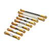 Compatible with Wltoys 12429 1/12 RC Car Upgrades Parts Metal Front Rear Tie Rod Linkage Servo Link Steering Rod Set Accessories RC Tie Link Rods(Yellow) view 1