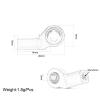 Compatible with Axial for Traxxas for Trx4 for Tamiya 1/10 RC Crawler Car Aluminium Alloy CNC M3/M4 Bent Pivot Rod End Width Balls RC Tie Link Rods(Silver,M3) view 2