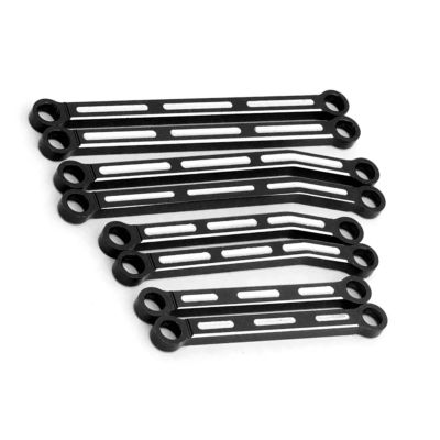 Compatible with Trxs for TRX4M for Bronco for Defender 1/18 RC Crawler Car Metal Linkage Tie Link Rod Kit Heightened Upgrade Parts RC Tie Link Rods(Black)
