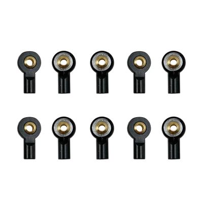Compatible with Axial for SCX10 D90 D110 for Tamiya CC01 1/10 RC Car Crawler 10Pcs Metal M3 Link Tie Rod End Ball Joint RC Tie Link Rods(Black)