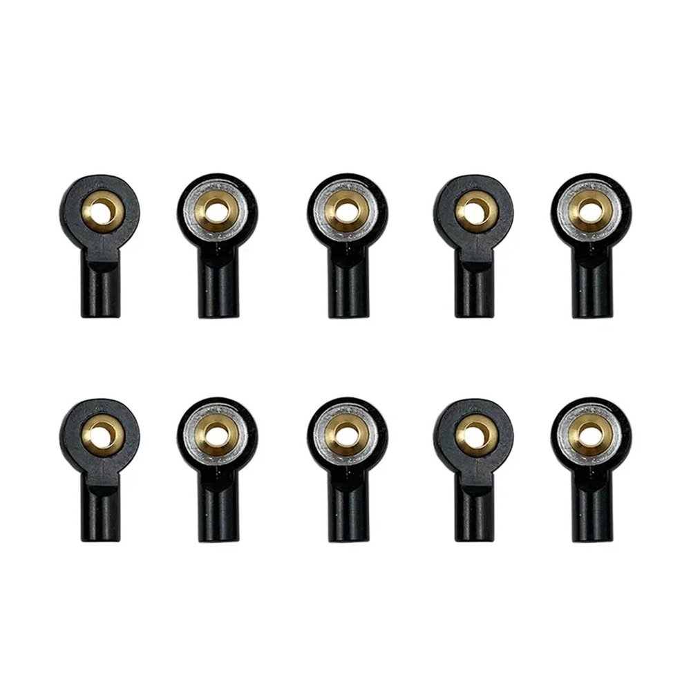 Compatible with Axial for SCX10 D90 D110 for Tamiya CC01 1/10 RC Car Crawler 10Pcs Metal M3 Link Tie Rod End Ball Joint RC Tie Link Rods(Black)