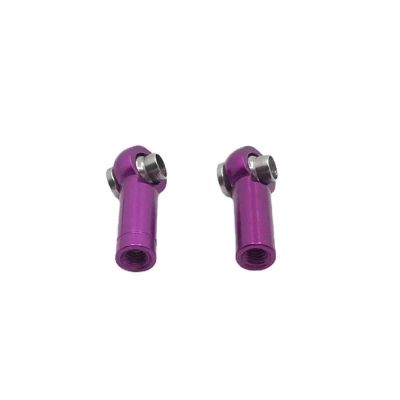 2pcs Metal M2.5 Link Rod Tie Rod End Ball Joint 2.5MM Ball Head Hole L 7MM for RC Car Truck Upgrade Part Accessories RC Tie Link Rods(Purple)