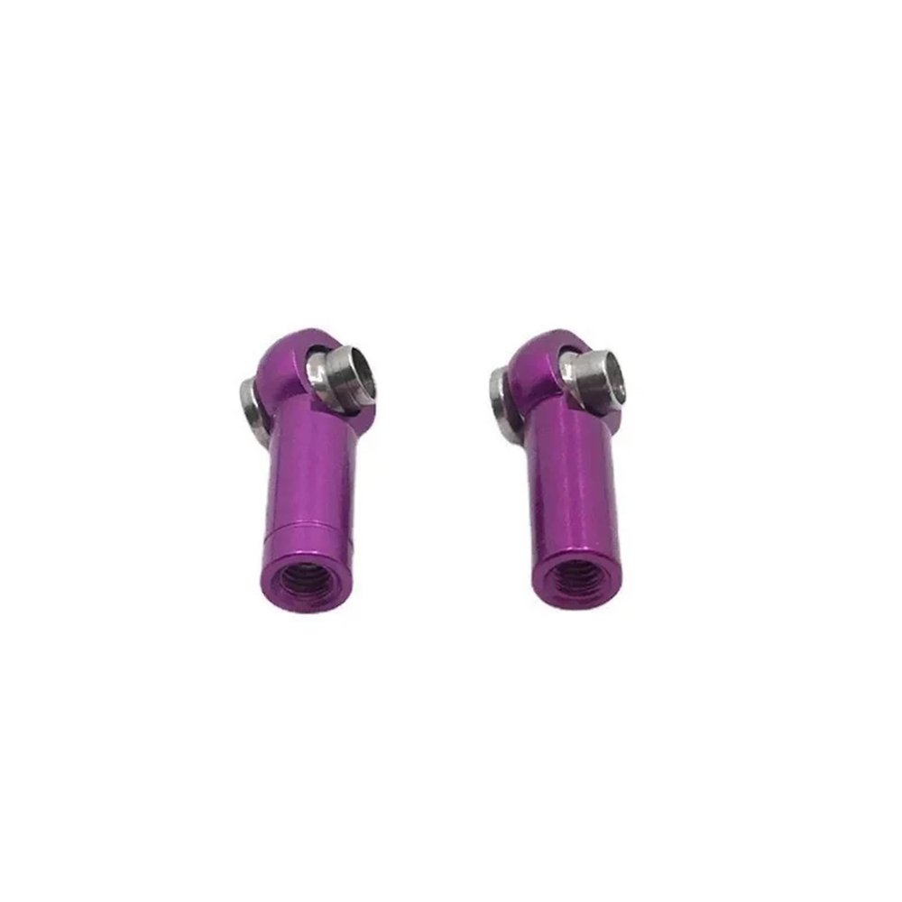 2pcs Metal M2.5 Link Rod Tie Rod End Ball Joint 2.5MM Ball Head Hole L 7MM for RC Car Truck Upgrade Part Accessories RC Tie Link Rods(Purple)