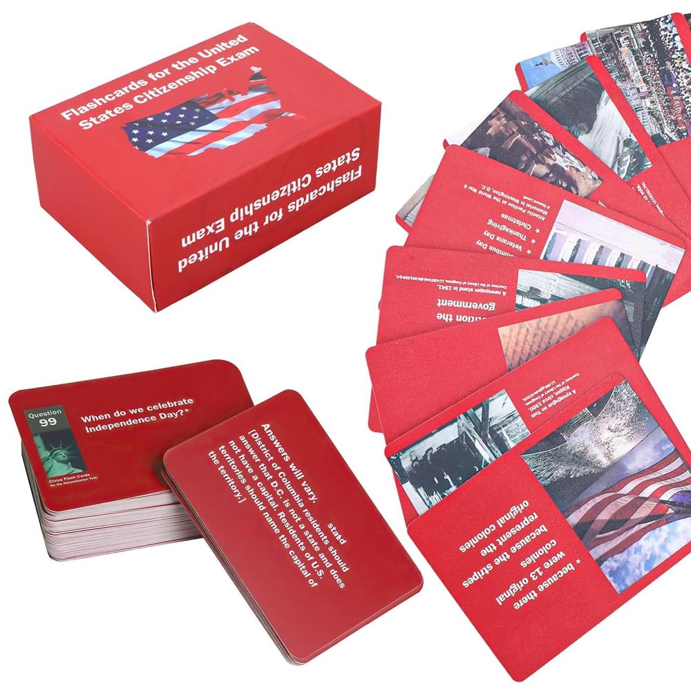 2026 New Us Citizenship Test Flash Cards 2025, Tarjetas para La Ciudadania De Las 100 Preguntas, Tarjetas De Ciudadania 2025 ingls y espaol, Naturalization Study Guide with 100 Questions & Answers