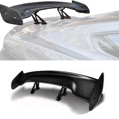 57 Inch Universal Rear Trunk Spoiler Wing GT Style Racing Car Spoiler Carbon Fiber Style Adjustable Rear Spoiler Wing