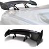 57 Inch Universal Rear Trunk Spoiler Wing GT Style Racing Car Spoiler Carbon Fiber Style Adjustable Rear Spoiler Wing view 1