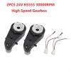 2 Pcs Gearbox RS555 24V 30000RPM High Speed Motor Gearbox for Electric Car Replacement, Electric Motor Gear Box High Speed DC Motor Match Children Ride On Accessories view 3