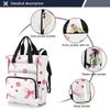 xigua Bows and Polka Dots Baby Diaper Bag Backpack with 10 Pockets, Large Capacity Baby Changing Bags, Multi Function Girl Boy Travel Diaper Bag for Dad Mom, 16 inch view 2