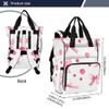 xigua Bows and Polka Dots Baby Diaper Bag Backpack with 10 Pockets, Large Capacity Baby Changing Bags, Multi Function Girl Boy Travel Diaper Bag for Dad Mom, 16 inch view 3