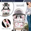 xigua Bows and Polka Dots Baby Diaper Bag Backpack with 10 Pockets, Large Capacity Baby Changing Bags, Multi Function Girl Boy Travel Diaper Bag for Dad Mom, 16 inch view 4