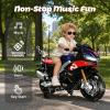 HEIMILI Aprilia RSV4 Licensed Kids Motorcycle, 12V Toddler Electric Ride on Motorbike for 3 Years Old, 40" Small Toy Bike with Training Wheels, Bluetooth, Speed 3mph(Blue, 12V(40 * 23 * 17)) view 2