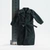 1/12 Scale Male Clothes, Tweed Trench Coat Windbreaker Jacket for 6-inches Action Figure Body, Fashion Stylish 1/12 Man Long Jacket Suit Clothing Costume Outfit (A Black Trench Coat) view 1