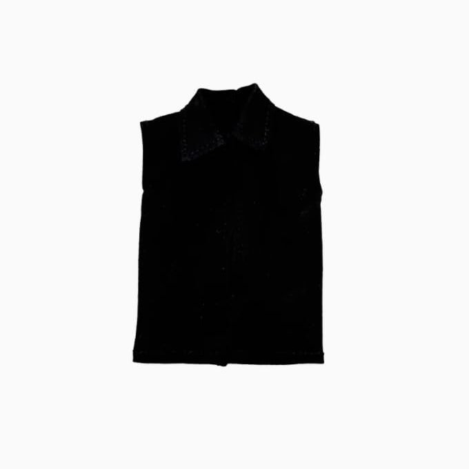 1/12 Scale Male Clothes, Sleeveless Shirt & Pants Set for 6-inches Man Action Figure Body Doll, 1/12 Boy Figure Business Suit Clothing Outfit (Black Sleeveless Shirt)