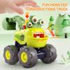 Toys for 1 Year Old Boy, Monster Truck Toys Construction Cars for Toddler 1-3 Crane Truck Dump Excavator Pull Back Car Toddler Toys for Baby 12-18 Months 1 Year Old Boy Gifts for Birthday Xmas view 2