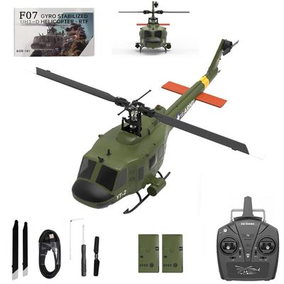 Actualia YUXIANG F07 UH-1 RC Helicopter for Huey, 1/34 Scale 6CH Brushless Direct-Drive 6G Flybarless Remote Control Helicopter, Optical Flow Positioning, RTF for Beginners & Enthusiasts
