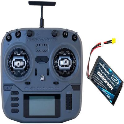 RadioMaster Boxer Crush EdgeTX 2.4G 16CH Transmitter Radio Control ExpressLRS RF System with AG01 Hall Gimbals (Elrs M2 with 6200-iron Grey)