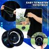 7YO Yoyo for Kids Beginner, X8 Responsive Professional Yoyo for Adults, Metal Alloy Yo Yo with 10 Strings, Case, Removal Bearing Tool, KK Bearing - Black Blue view 3