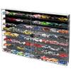 1/64 Scale Model Cars Display Case Wall-Mounted Diecast Toy Car Display Case Storage, Cabinet Lockable for 64 Mini Toys CarBlack, 27.5 X 15.7 X 1.8 inches view 1